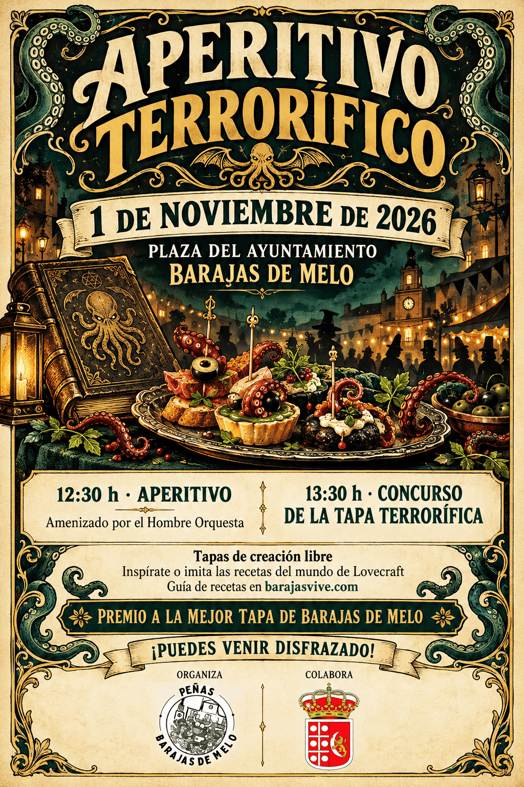 1 de noviembre: aperitivo terrorífico y concurso de&nbsp;tapas