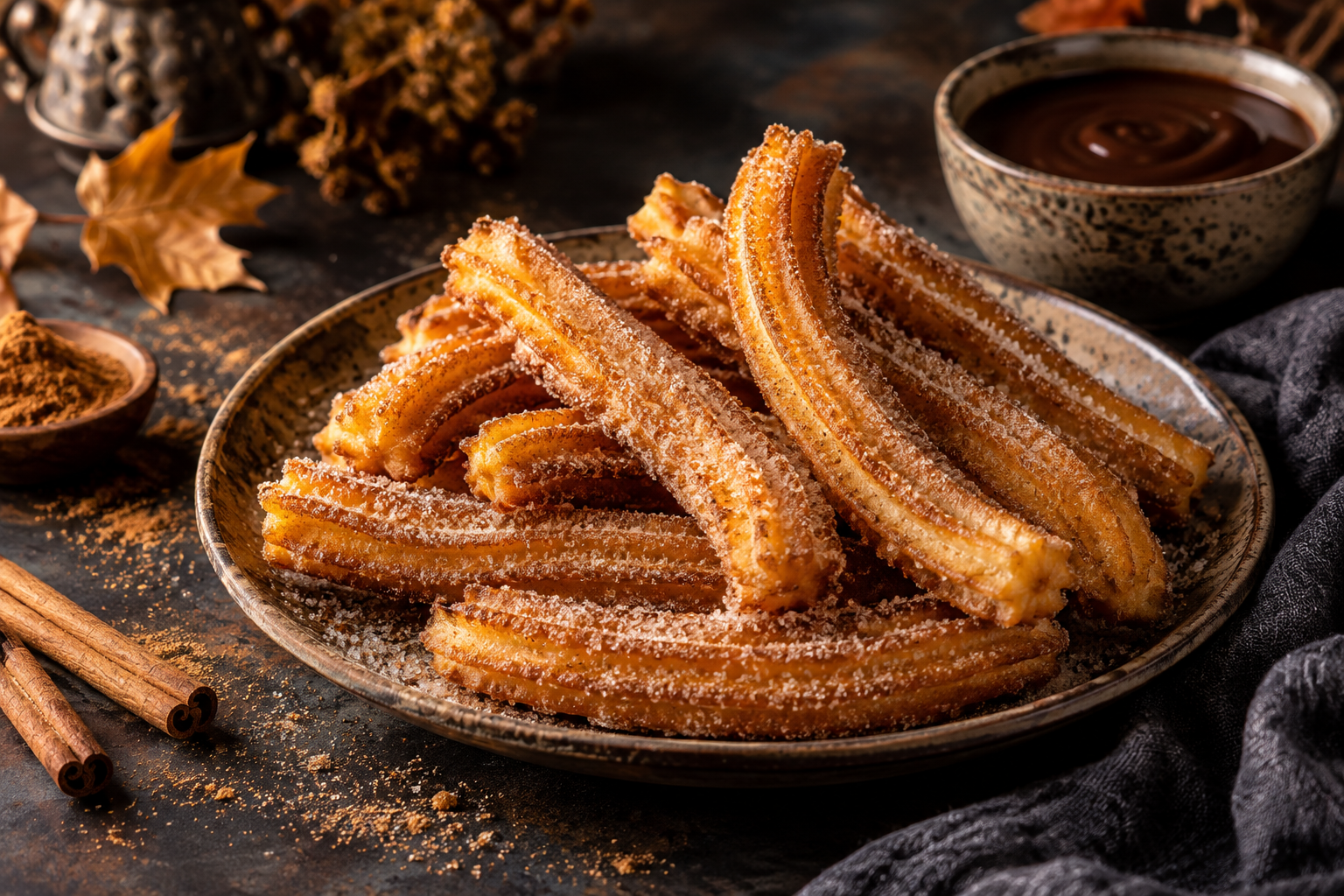 Churros de bholes — sugerencia de presentación